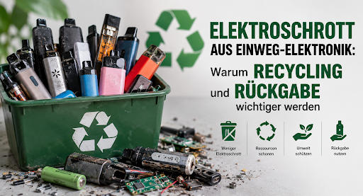 Elektroschrott aus Einweg-Elektronik: Warum Recycling und Rückgabe wichtiger werden Elektroschrott